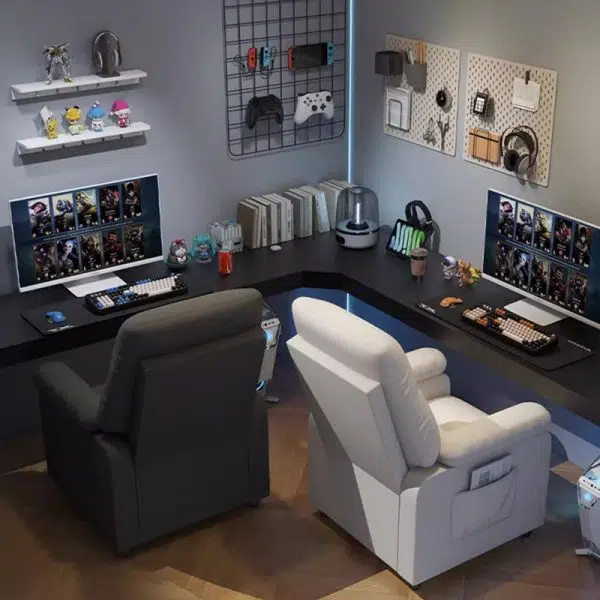 Contemporary Scandinavian Rectangular Square Storage Bag Wood Antifouling Leather Adjustable Backrest Accent Chair Armrest For Living Room - Image 22