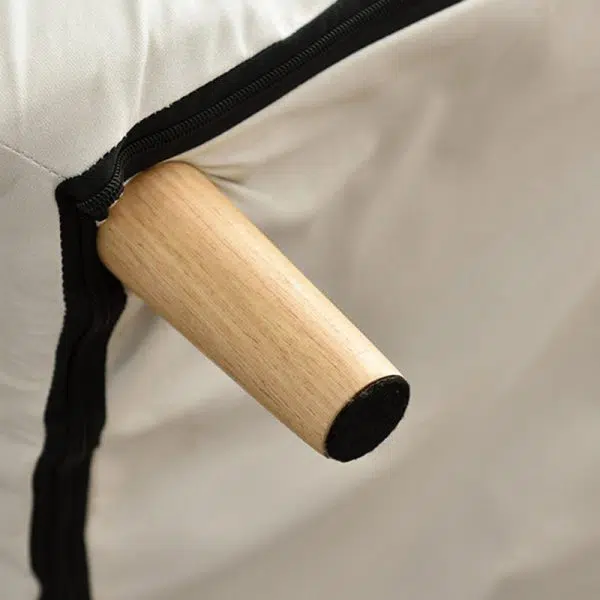 Modern Minimalist Technology Cloth Lamb Cashmere Iron Rectangular Accent Chair Backrest Footrest For Living Room - Image 11