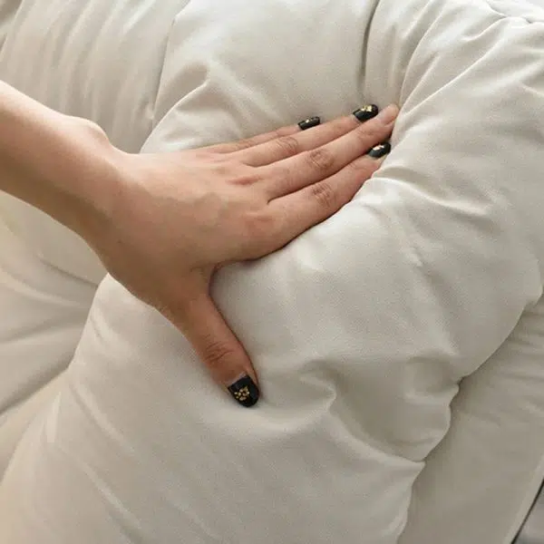 Modern Minimalist Technology Cloth Lamb Cashmere Iron Rectangular Accent Chair Backrest Footrest For Living Room - Image 7