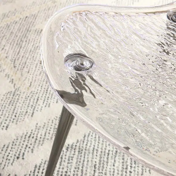 Contemporary Creative Acrylic Metal Square Triangle Mermaid Vanity Chair Backrest For Bedroom - Image 7