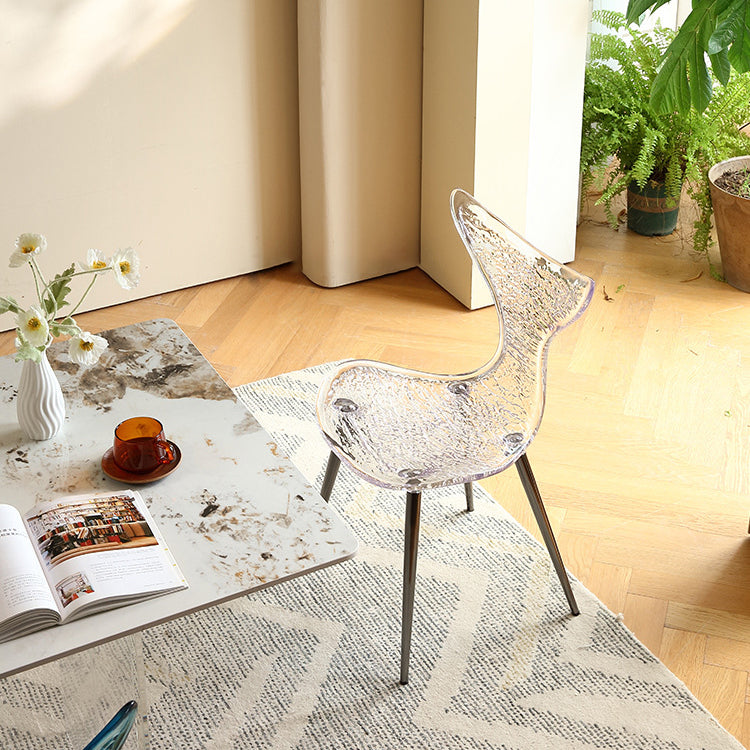 DFM-Chair-FJ00222-15.jpg Contemporary Creative Acrylic Metal Square Triangle Mermaid Vanity Chair Backrest For Bedroom - Image 13