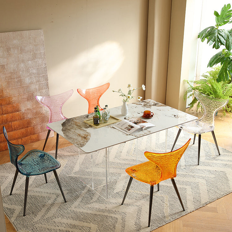 DFM-Chair-FJ00222-17.jpg Contemporary Creative Acrylic Metal Square Triangle Mermaid Vanity Chair Backrest For Bedroom - Image 15