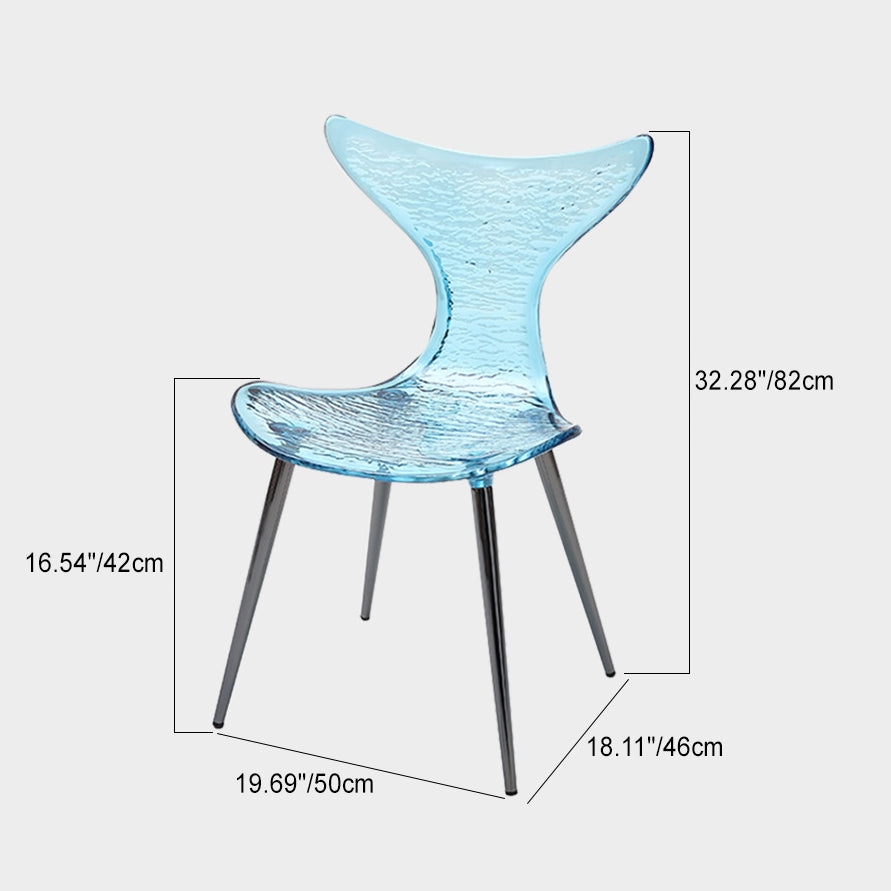 DFM-Chair-FJ00222-18.jpg Contemporary Creative Acrylic Metal Square Triangle Mermaid Vanity Chair Backrest For Bedroom - Image 8