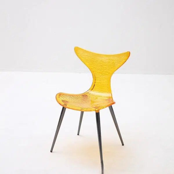 Contemporary Creative Acrylic Metal Square Triangle Mermaid Vanity Chair Backrest For Bedroom - Image 4