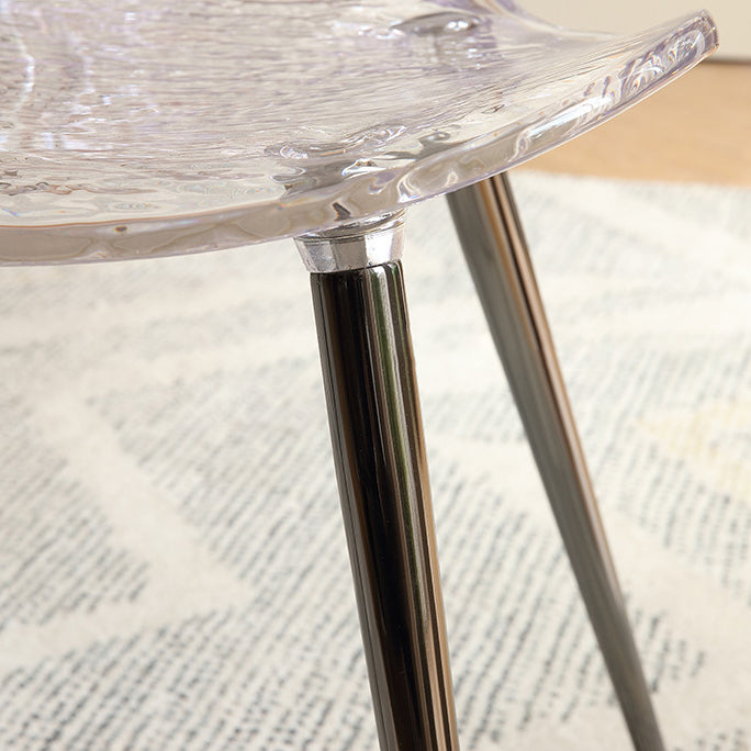 DFM-Chair-FJ00222-9.jpg Contemporary Creative Acrylic Metal Square Triangle Mermaid Vanity Chair Backrest For Bedroom - Image 10