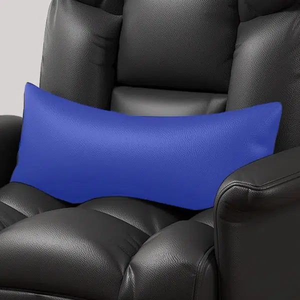 Modern Minimalist Leather Metal Rectangular Square Desk Chair Backrest Armrest Footrest For Home Office - Image 10