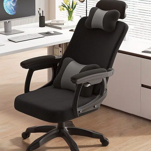 Modern Minimalist Fabric Nylon Square Rectangular Desk Chair Backrest Armrest Footrest For Home Office - Image 13