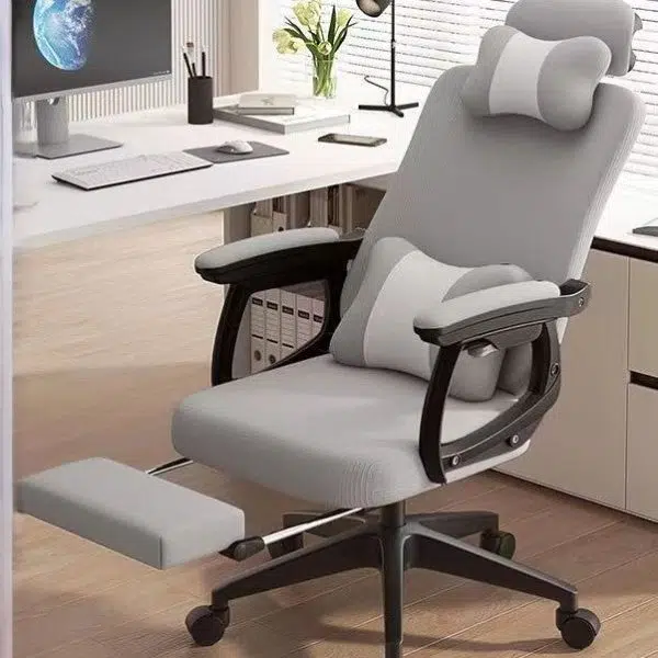 Modern Minimalist Fabric Nylon Square Rectangular Desk Chair Backrest Armrest Footrest For Home Office - Image 4