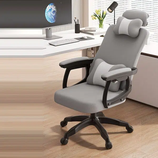 Modern Minimalist Fabric Nylon Square Rectangular Desk Chair Backrest Armrest Footrest For Home Office - Image 2