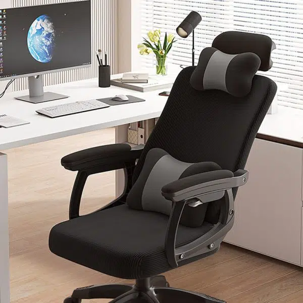 Modern Minimalist Fabric Nylon Square Rectangular Desk Chair Backrest Armrest Footrest For Home Office - Image 14