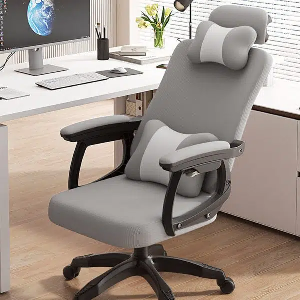 Modern Minimalist Fabric Nylon Square Rectangular Desk Chair Backrest Armrest Footrest For Home Office - Image 15