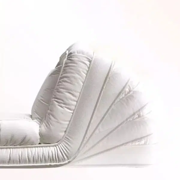 Modern Minimalist Fabric Iron Rectangle Accent Chair Backrest For Living Room - Image 8