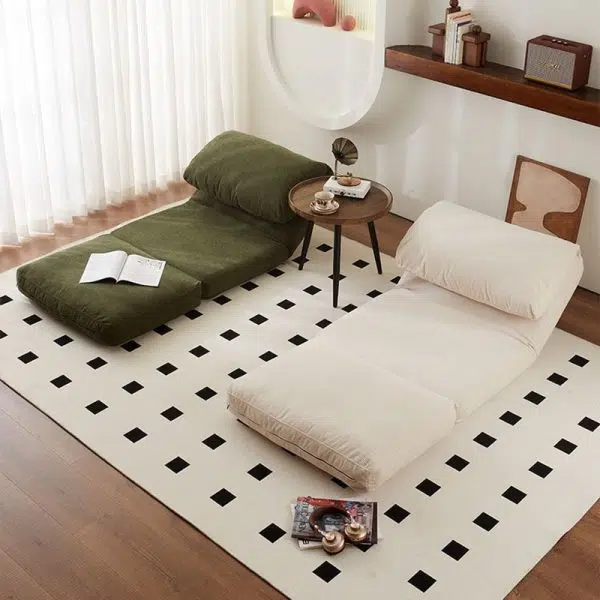 Modern Minimalist Velvet Iron Rectangular Square Accent Chair Backrest For Living Room - Image 6