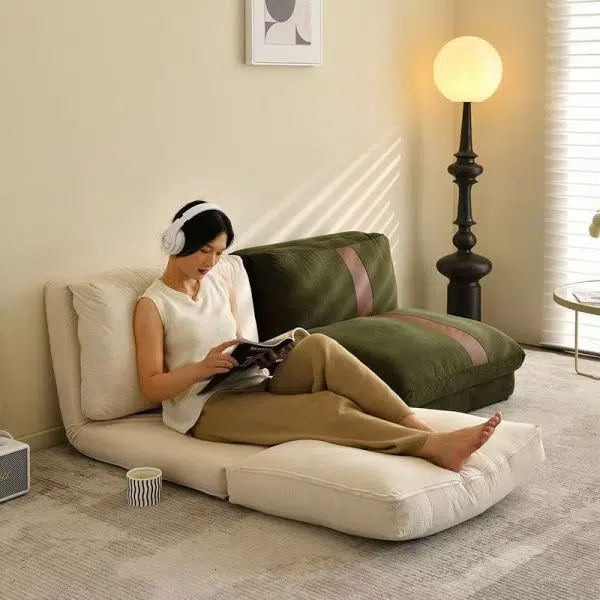 Modern Minimalist Velvet Iron Rectangular Square Accent Chair Backrest For Living Room - Image 4