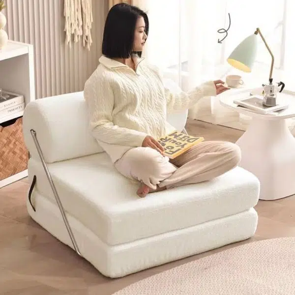 Contemporary Scandinavian Velvet Leather Stainless Steel Rectangle Square Cylinder Accent Chair Backrest For Living Room - Image 11