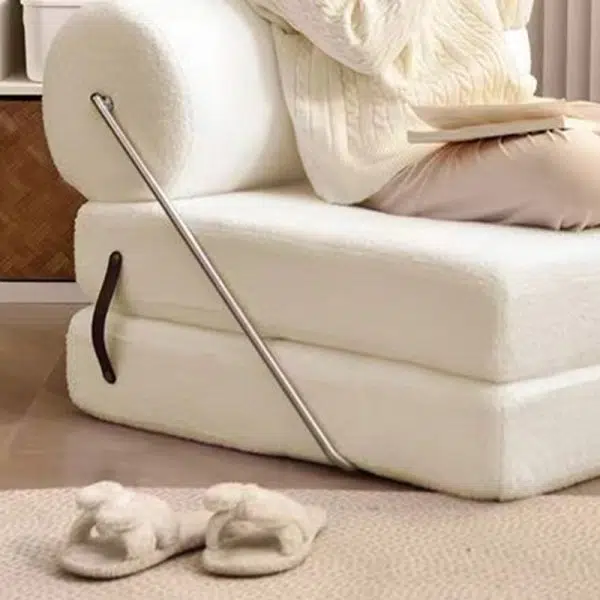 Contemporary Scandinavian Velvet Leather Stainless Steel Rectangle Square Cylinder Accent Chair Backrest For Living Room - Image 13