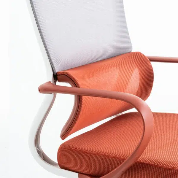 Modern Minimalist Fabric Plastic Nylon Square Rectangular Desk Chair Backrest Armrest For Home Office - Image 5