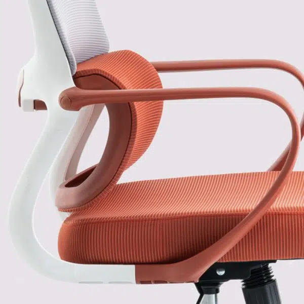 Modern Minimalist Fabric Plastic Nylon Square Rectangular Desk Chair Backrest Armrest For Home Office - Image 6