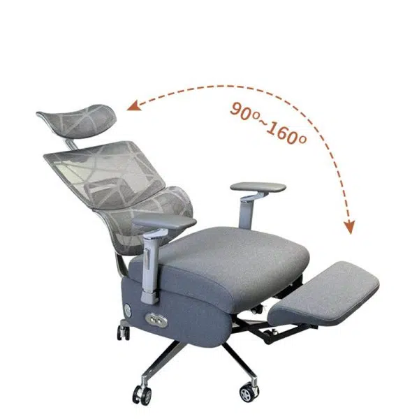 Modern Minimalist Metal PP Mesh Nylon Square Rectangle Electric Massage Desk Chair Backrest Armrest Footrest For Home Office - Image 7