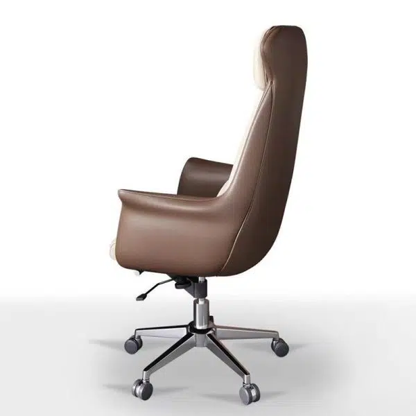 Modern Minimalist Leather Steel Rectangle Square Triangle Desk Chair Backrest Armrest For Home Office - Image 6