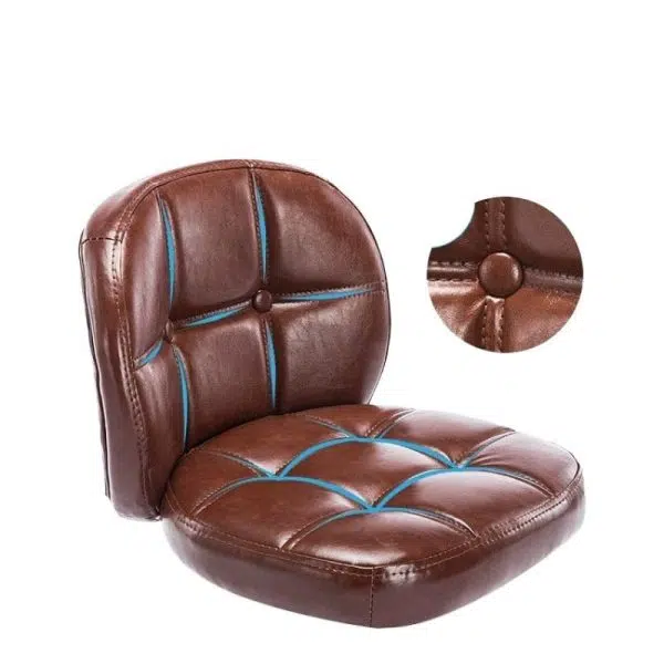 Contemporary Scandinavian Leather Metal Square Oval Round Mini Desk Chair Backrest For Home Office - Image 6