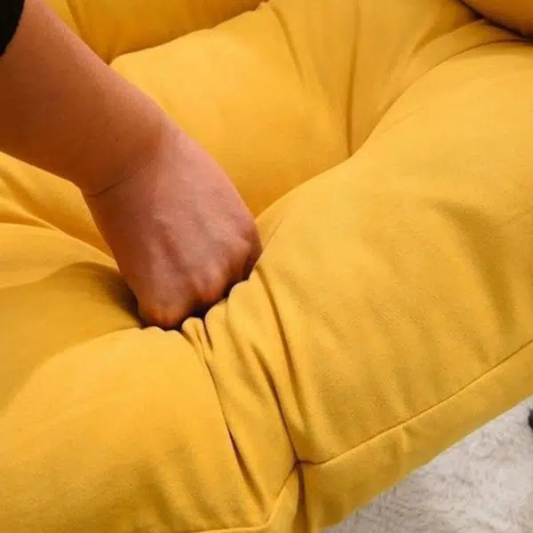 Modern Minimalist Velvet Steel Rectangular Accent Chair Backrest Armrest Footrest For Living Room - Image 18