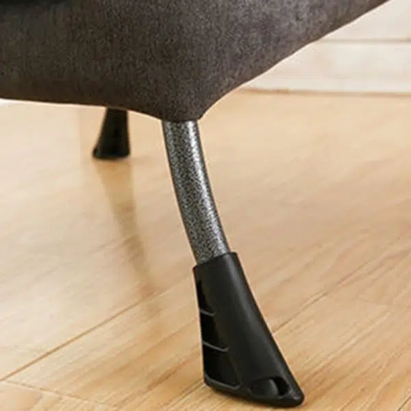 Modern Minimalist Velvet Steel Rectangular Accent Chair Backrest Armrest Footrest For Living Room - Image 16