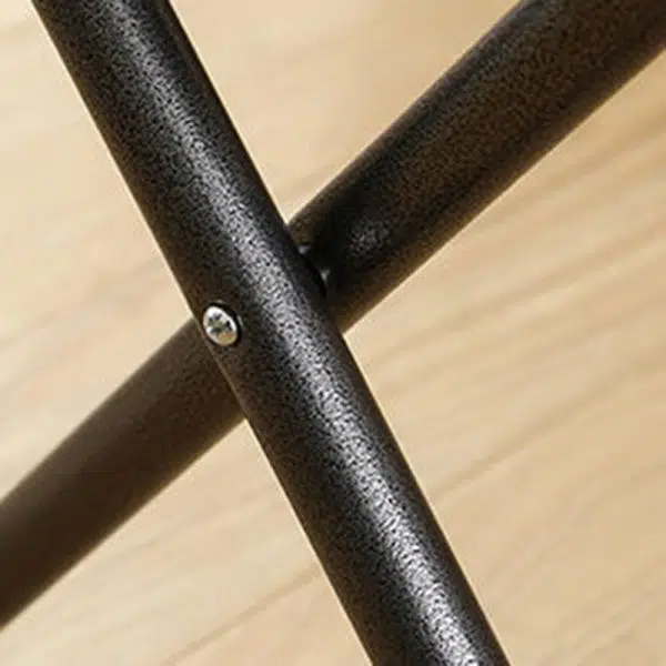 Modern Minimalist Velvet Steel Rectangular Accent Chair Backrest Armrest Footrest For Living Room - Image 17