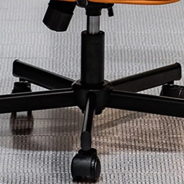 Contemporary Scandinavian Leather Metal Square Round Buckle Desk Chair Backrest Armrest For Home Office - Image 10