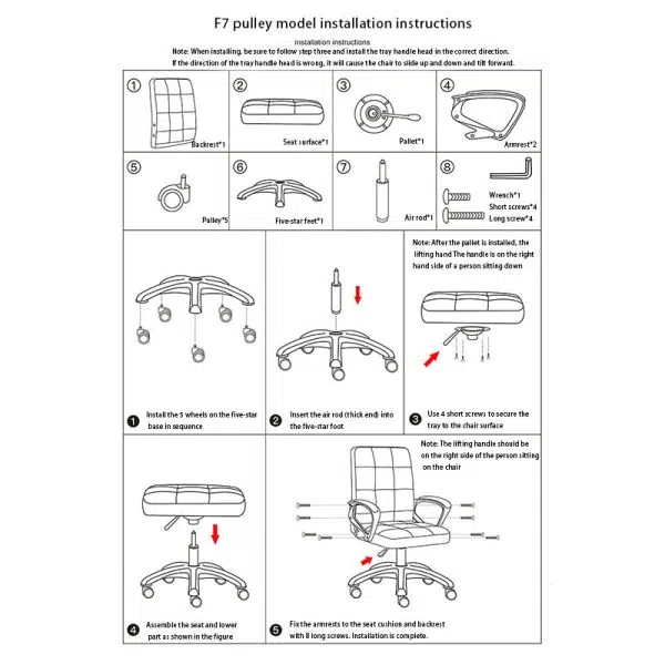 Modern Minimalist Leather Solid Wood Nylon Rectangle Square Lattice Desk Chair Backrest Armrest For Home Office - Image 5