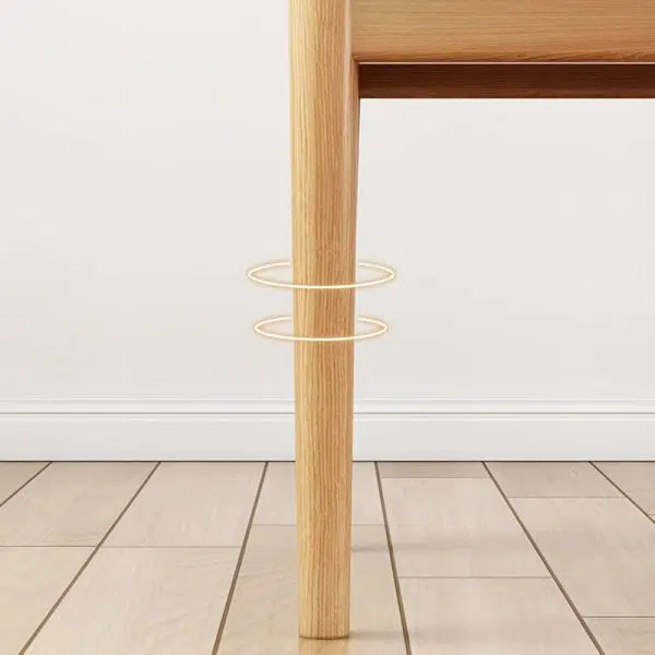 Contemporary Scandinavian Solid Wood PU Fabric Square Cylinder Dining Chair Backrest For Dining Room - Image 4