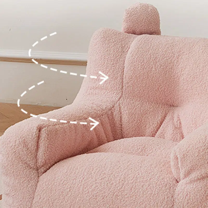 DFM-Chair-FJ00282-3.jpg Contemporary Creations Velvet Fabric EPP Particles Square Rectangle Rabbit Ears Accent Chair Backrest Armrest For Living Room - Image 5