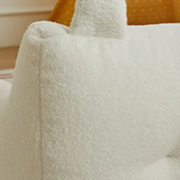 Contemporary Creations Velvet Fabric EPP Particles Square Rectangle Rabbit Ears Accent Chair Backrest Armrest For Living Room - Image 4