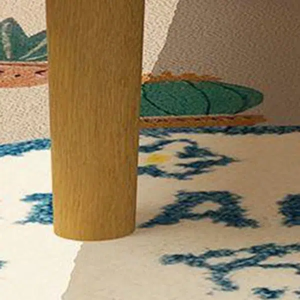 Contemporary Scandinavian Fabric Solid Wood Rectangle Lattice Cylindrical Leg Sofa Backrest Armrest For Living Room - Image 7