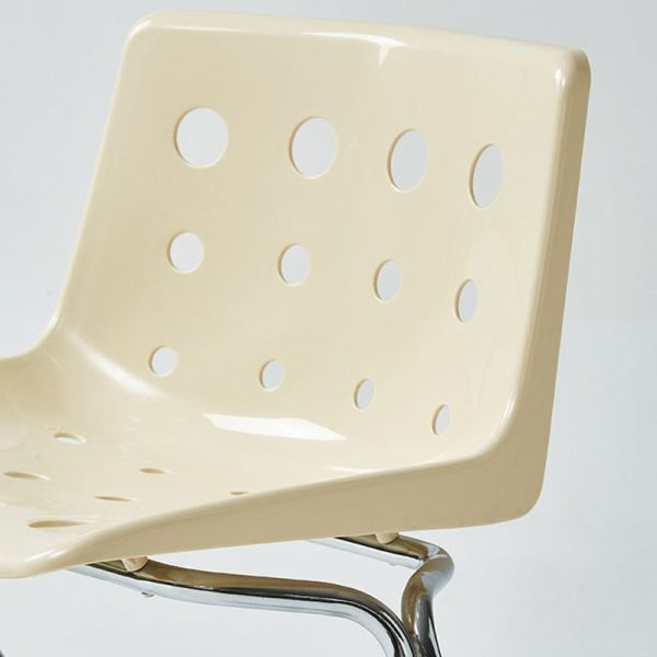 Contemporary Scandinavian PP Carbon Steel Rectangular Dining Chair Backrest For Dining Room - Image 10