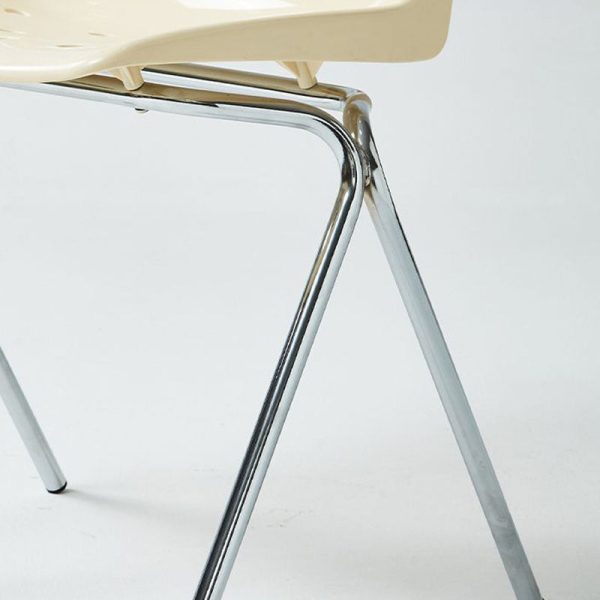 Contemporary Scandinavian PP Carbon Steel Rectangular Dining Chair Backrest For Dining Room - Image 11