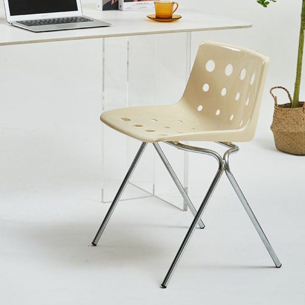 Contemporary Scandinavian PP Carbon Steel Rectangular Dining Chair Backrest For Dining Room - Image 20