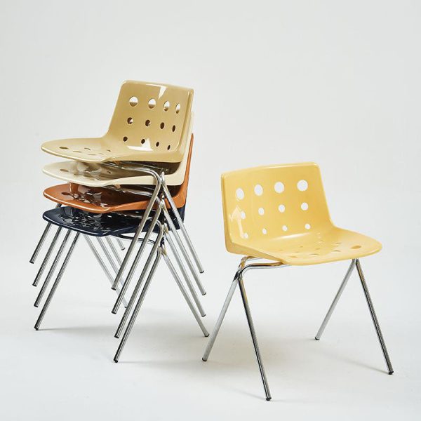 Contemporary Scandinavian PP Carbon Steel Rectangular Dining Chair Backrest For Dining Room - Image 21