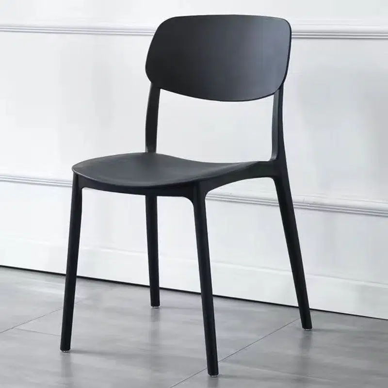 DFM-Chair-FL02834-1.jpg Contemporary Scandinavian Macaron Square Plastic Stackable Dining Chair Backrest For Dining Room - Image 1