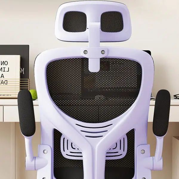 Modern Simplicity Ergonomic Adjustable Desk Chair Headrest Flip-Up Armrest For Home Office - Image 8