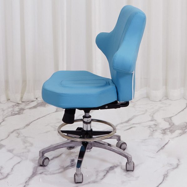 Contemporary Creative PU Leather Height Adjustable Swivel Bar Stool Wing Back For Living Room - Image 3