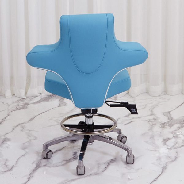 Contemporary Creative PU Leather Height Adjustable Swivel Bar Stool Wing Back For Living Room - Image 7