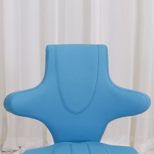 Contemporary Creative PU Leather Height Adjustable Swivel Bar Stool Wing Back For Living Room - Image 5