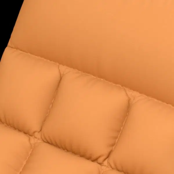 Contemporary Nordic Fabric Upholstered Arc Metal Frame Rocking Chair Backrest Armrest For Living Room - Image 8