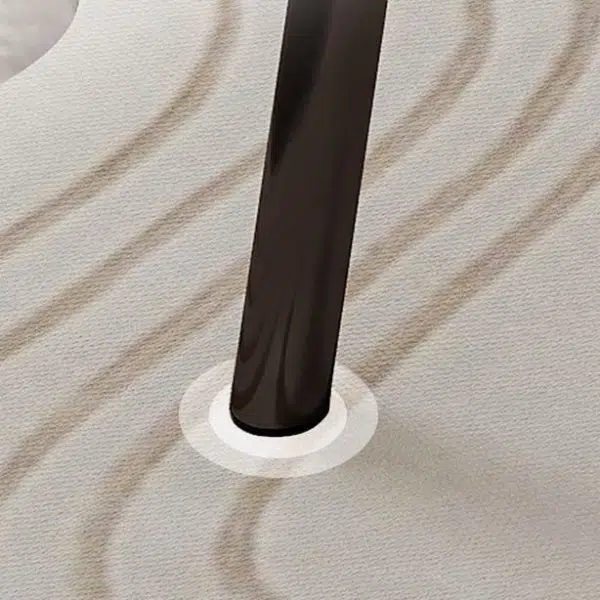 Contemporary Luxury Curved Leather Upholstered Iron Legs Vanity Stool For Bedroom - Image 8