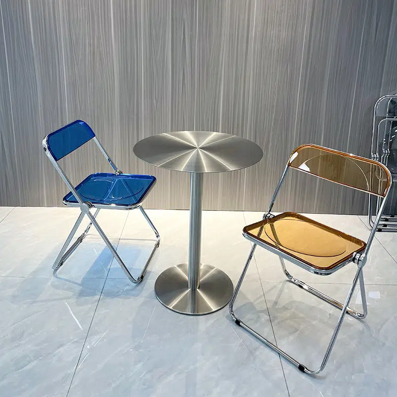 DFM-Chair-FL02908-1.jpg Contemporary Scandinavian Square Acrylic Foldable Dining Chair Backrest For Dining Room - Image 1