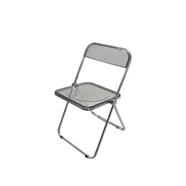 Contemporary Scandinavian Square Acrylic Foldable Dining Chair Backrest For Dining Room - Image 20