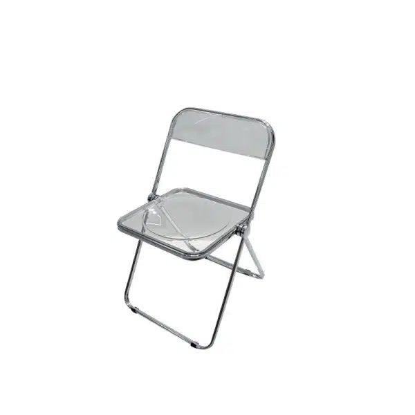 Contemporary Scandinavian Square Acrylic Foldable Dining Chair Backrest For Dining Room - Image 21