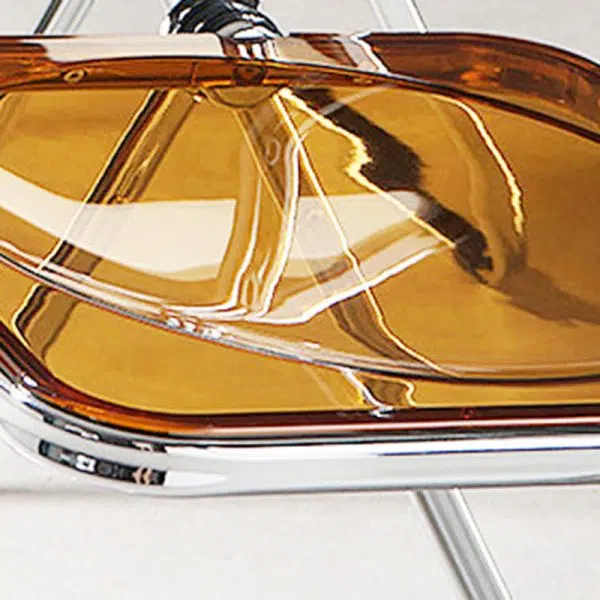 Contemporary Scandinavian Square Acrylic Foldable Dining Chair Backrest For Dining Room - Image 6