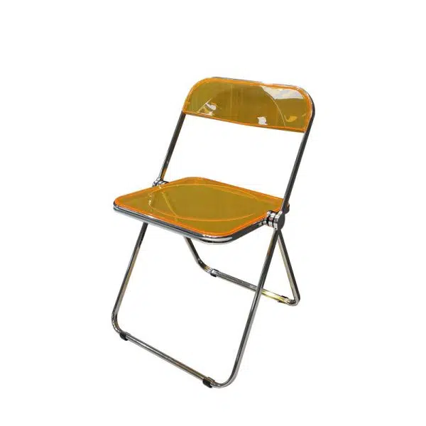 Contemporary Scandinavian Square Acrylic Foldable Dining Chair Backrest For Dining Room - Image 24